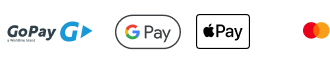 GoPay, Google Pay, Apple Pay, Visa, MasterCard